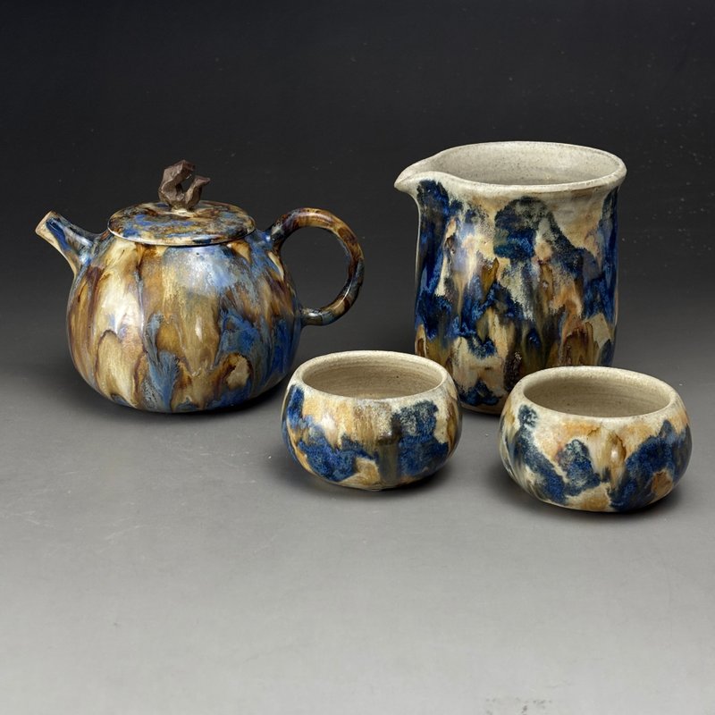 Good Time Ceramics| Taiwan Ceramic Artist Mirage Teapot Set - Teapots & Teacups - Pottery Gold