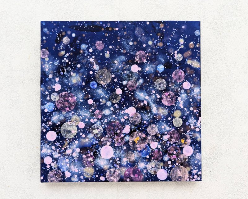 夜桜 (アクリル原画) - 海報/掛畫/掛布 - 木頭 粉紅色