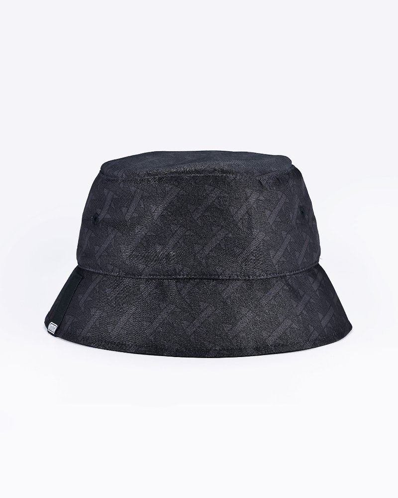 AM圖騰印花漁夫帽 - 帽子 - 聚酯纖維 黑色