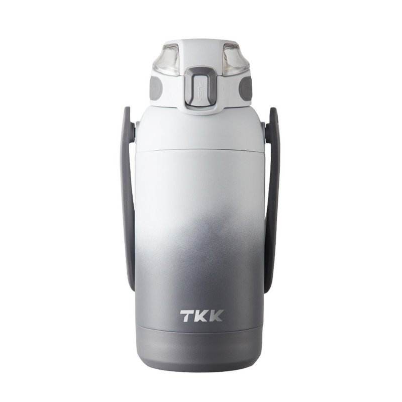 【TKK】獵鷹系列316不鏽鋼 手提+背帶 保溫運動水壺1100ML-雪山白 - 水瓶/水壺 - 不鏽鋼 白色