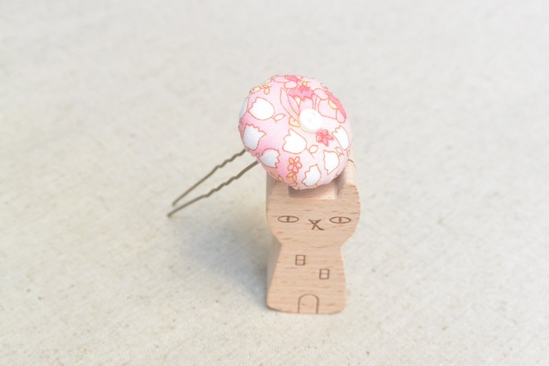 Bubble Hairpin - Pink - เครื่องประดับผม - ผ้าฝ้าย/ผ้าลินิน สึชมพู