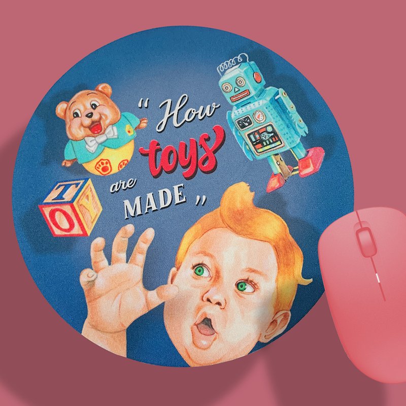 Toy Studio - 薄型マウスパッド - マウスパッド - ゴム ブルー
