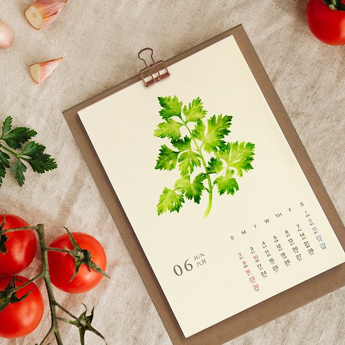 IGREAN艾綠繪 Herbal Tea 2024桌曆 草本手繪插畫年曆 新年禮物s3