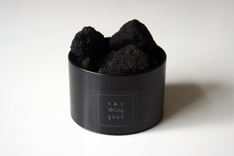 Fragrance Stone– Mysterious Black丨Space Diffuser丨3 Scents丨Pepper Cedar Sage - น้ำหอม - หิน สีดำ