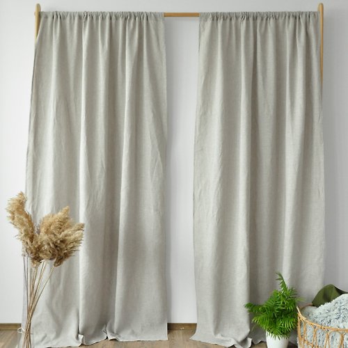 True Things Undyed regular and blackout linen curtains / Custom curtains / 2 panels