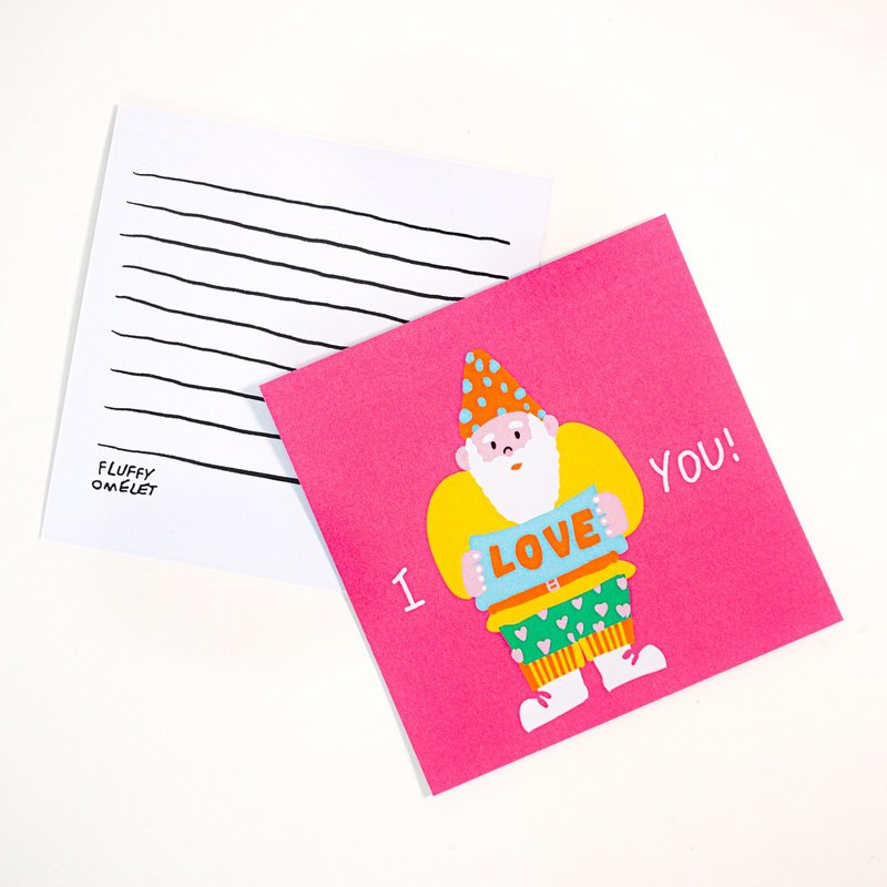I Love You Card - 卡片/明信片 - 紙 粉紅色