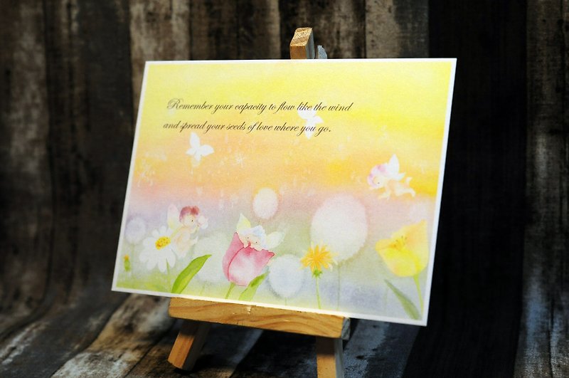 Hand-painted watercolor postcard-whispers from heaven - Cards & Postcards - Paper 