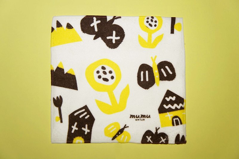 Towel square series yellow late summer - ผ้าขนหนู - ไฟเบอร์อื่นๆ สีเหลือง