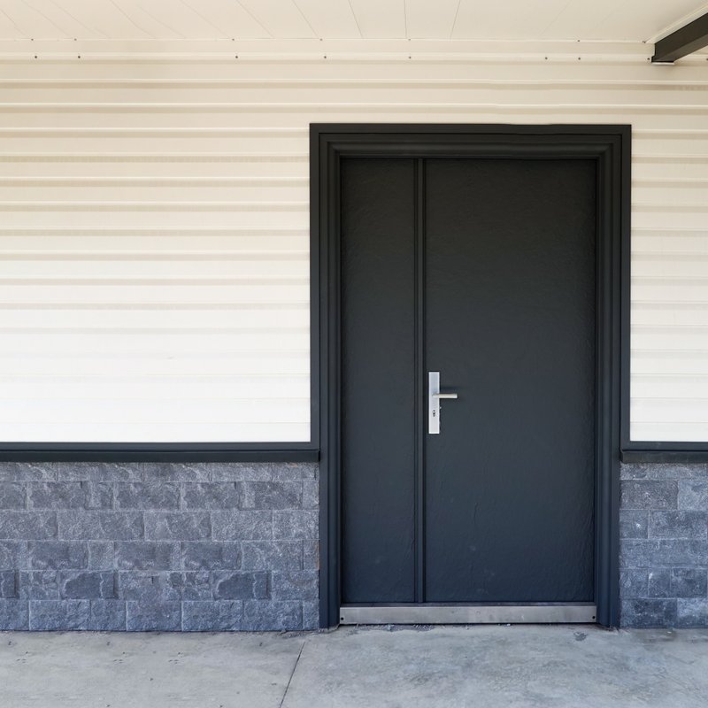 Three-dimensional slate texture entrance door - Other Furniture - Other Metals Black