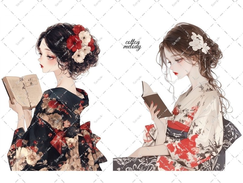 original sticker no.6314 人物ステッカー オリジナルステッカー 人物ステッカー 女の子ステッカー オリジナル人物ステッカー - 貼紙 - 紙 