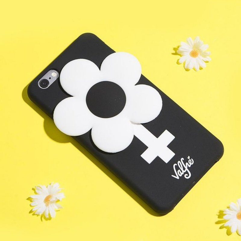 Valfre / Flower Power 3D iPhone Case - เคส/ซองมือถือ - ซิลิคอน สีดำ