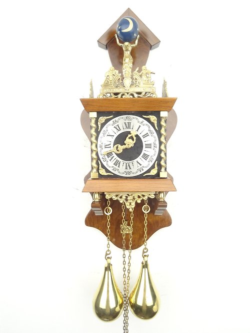 Dutchantique4you Zaanse Dutch Wall Clock Vintage Antique 8 day (Warmink WUBA Junghans Era)