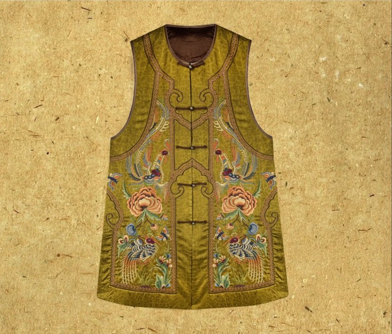 Yanlin New Chinese Retro Xiangyunsha Cotton Vest - Women's Vests - Silk Gold