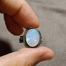 ネパールで手作りのオパールリング92.5％シルバー - ショップ