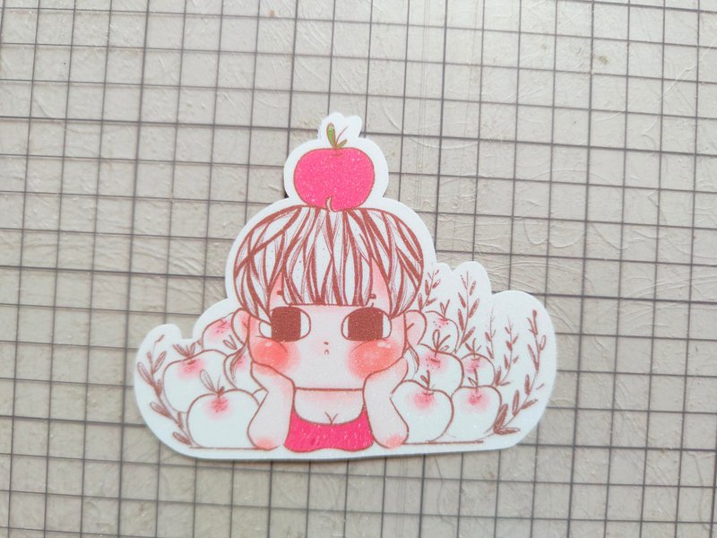 Paper Stickers - Fruit girl cute sticker journal sticker