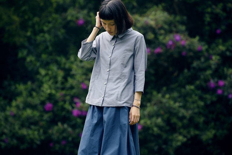 Short Shirt - เสื้อผู้หญิง - ผ้าฝ้าย/ผ้าลินิน 