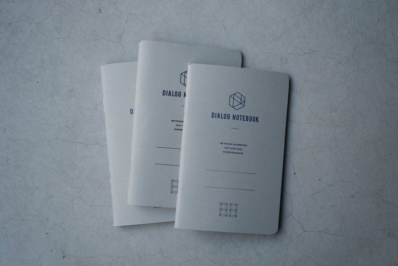 DIALOG NOTEBOOK 3packs (DOT GRID) DN002 - 筆記本/手帳 - 紙 灰色