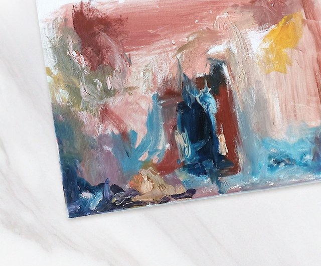 【CLアートシリーズ】Untitled Untitled－手描き抽象油絵 室内装飾/吊るし絵