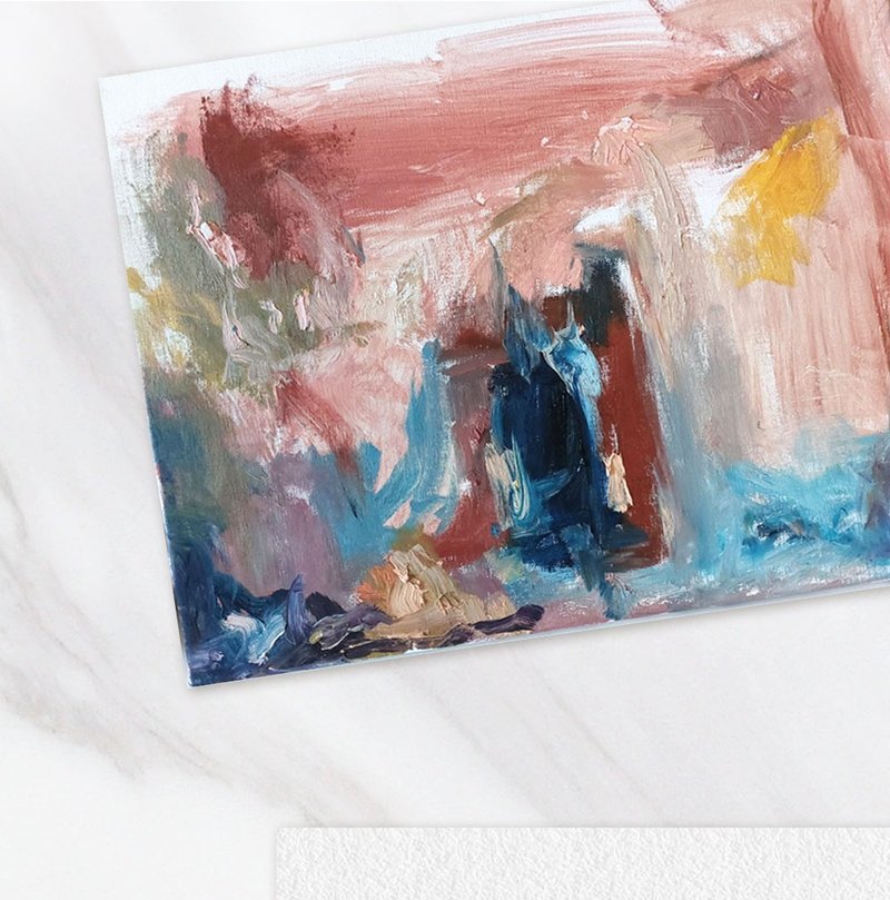 【CL藝術系列】無題 Untitled－手繪抽象油畫 居家裝飾/掛畫 - 擺飾/家飾品 - 亞麻 多色