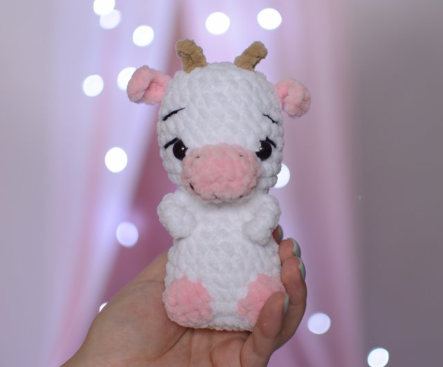 Crochet cow Plush cow Pink cow Crochet plush cow toy Cow toy Cow stuffed  animal - Shop Skazka Kids' Toys - Pinkoi