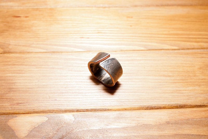 Dreamstation皮革鞄研所，手工原創美元硬幣造型戒指，嘻皮，哈雷，重機 - 戒指 - 其他金屬 銀色