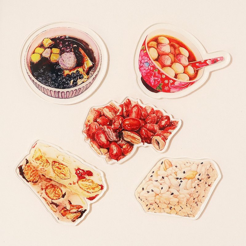 Taiwanese sweets acrylic magnet/ refrigerator magnet/ NdFeB magnet - แม็กเน็ต - พลาสติก สึชมพู