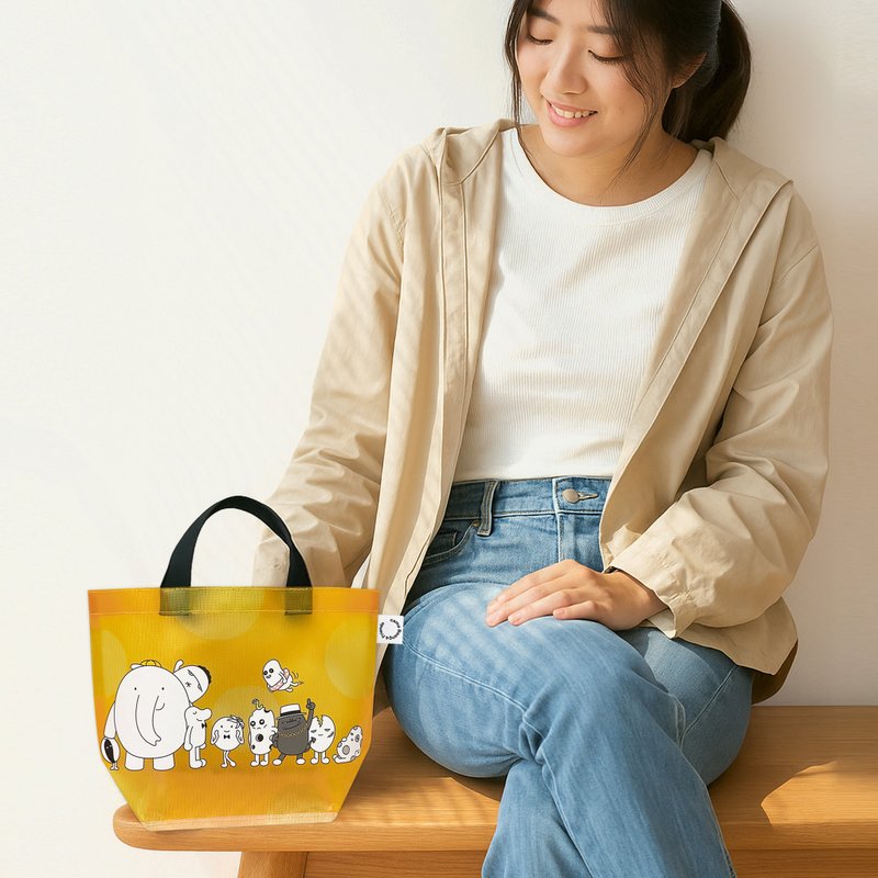 cama Beano & Friends-防水購物托特包_好朋友 - 側背包/斜孭袋 - 塑膠 橘色