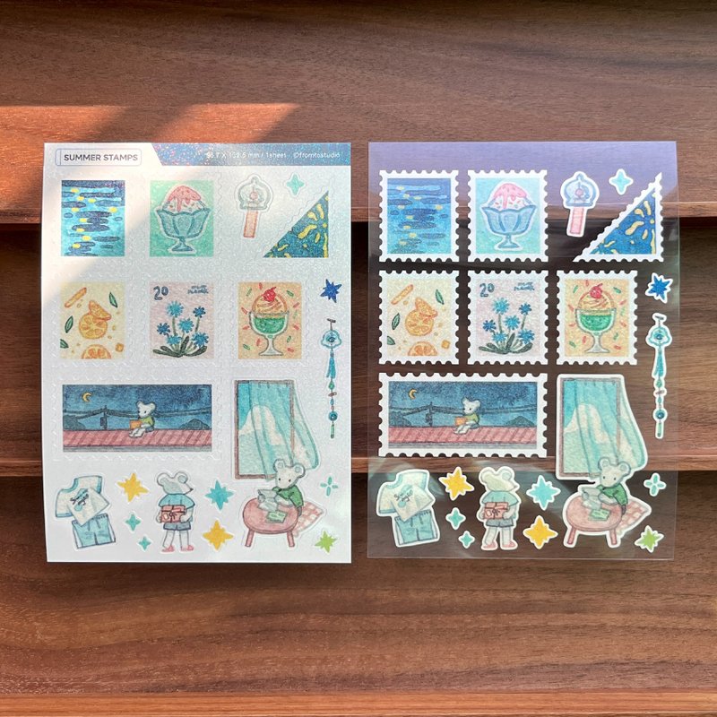 夏日印章貼紙 - 貼紙 - 其他材質 