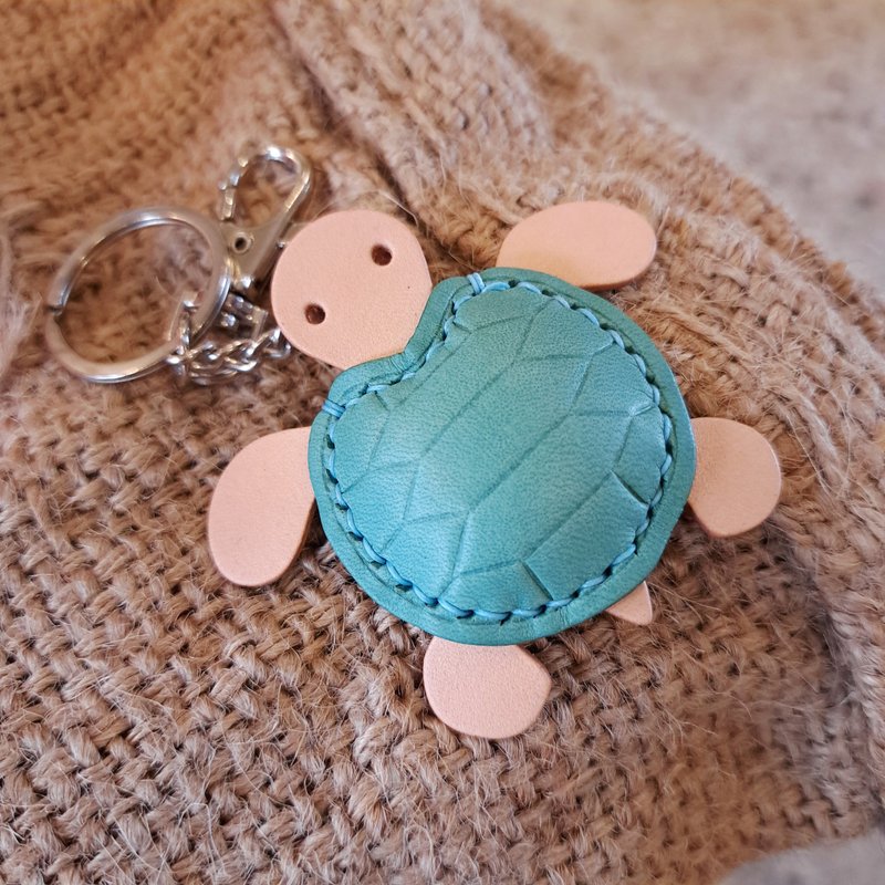一物一拍。小海龜 turtle Key holder - 鑰匙圈/鑰匙包 - 真皮 綠色