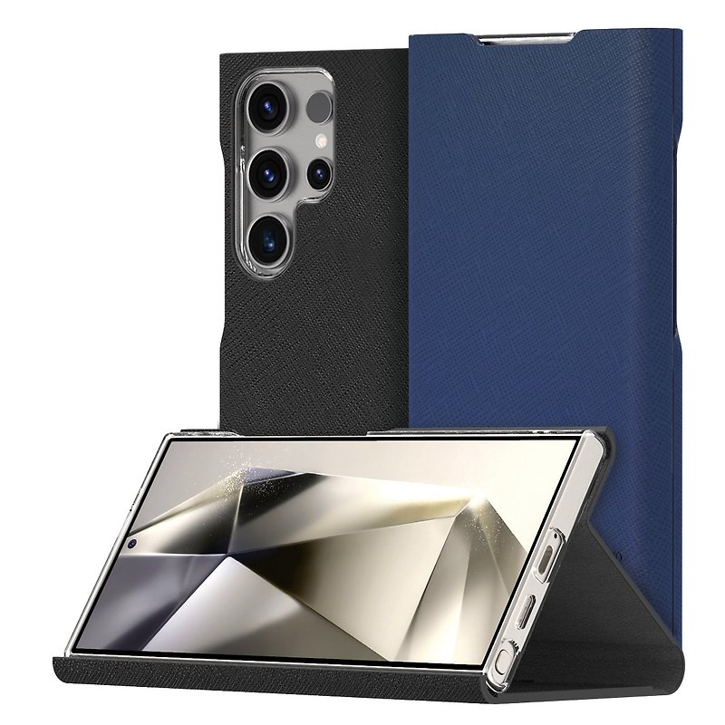 araree Bonnet Stand Leather Card Case -Galaxy S24 Ultra - Phone Cases - Faux Leather Multicolor