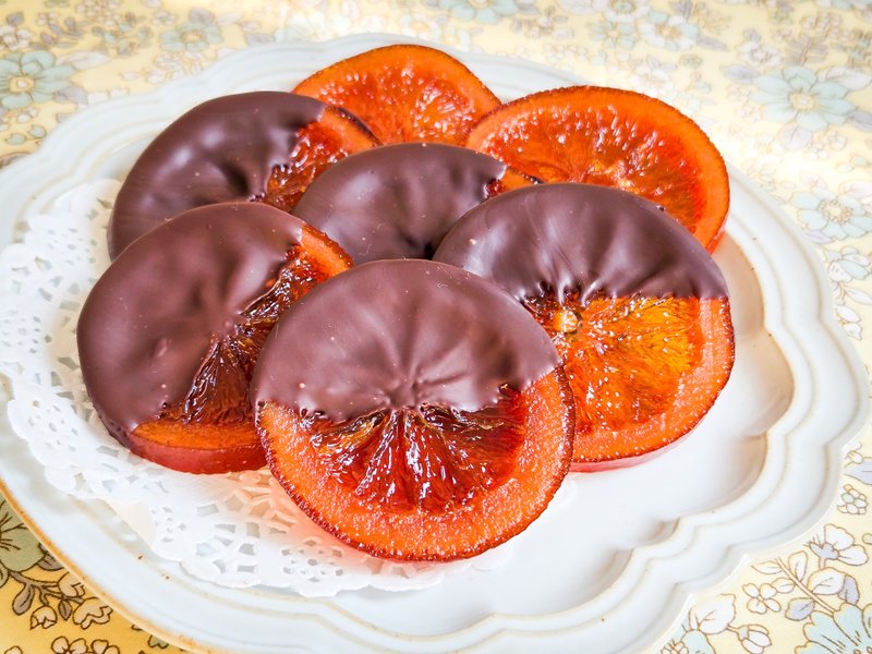 Vegan手工蜜漬巧克力橙片 - 巧克力 - 新鮮食材 橘色