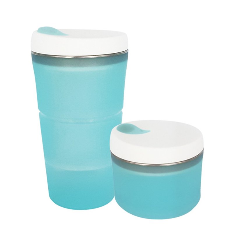 喬李カップ - 青いサンゴ礁 - グラス・コップ - シリコン ブルー