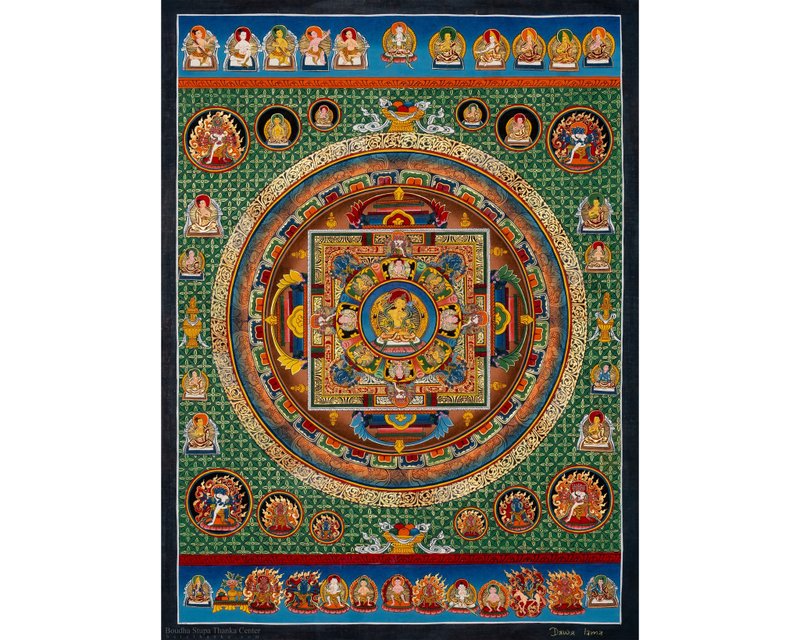 普遍曼陀羅象徵性唐卡藝術品 - 壁貼/牆壁裝飾 - 其他材質 多色