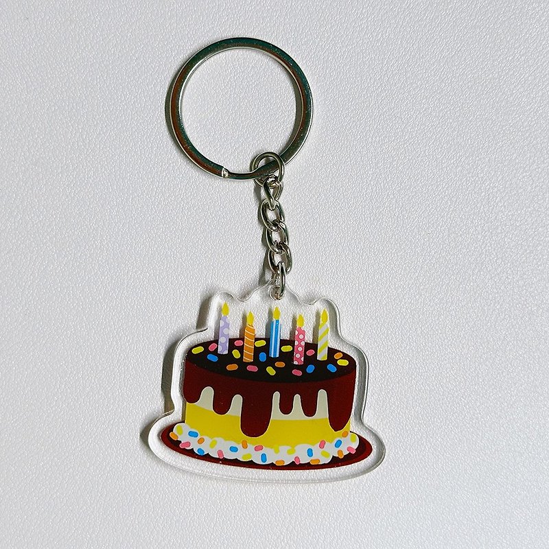 Birthday Gift Birthday Cake Keychain Bag Pendant - หมอน - วัสดุอื่นๆ หลากหลายสี