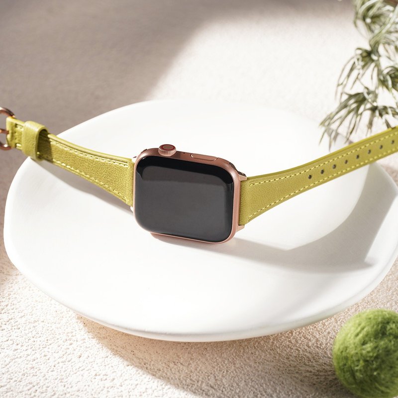 Apple watch - 【森系】質感真皮縮腰  蘋果錶帶 - 錶帶 - 真皮 
