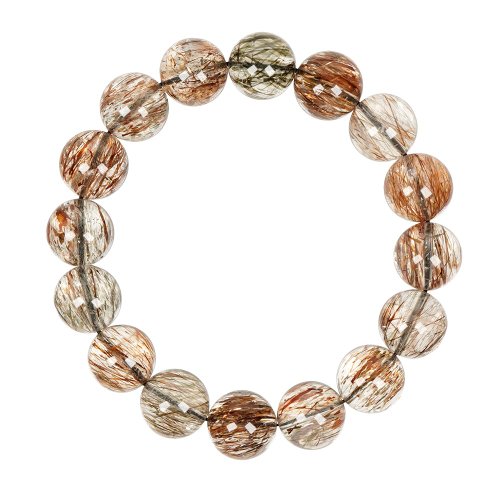 正佳珠寶 Gemsrich Jewelry 【正佳珠寶】黑金超七雲母 冰透黑金 13.3-13.7mm 黑金超七雲母