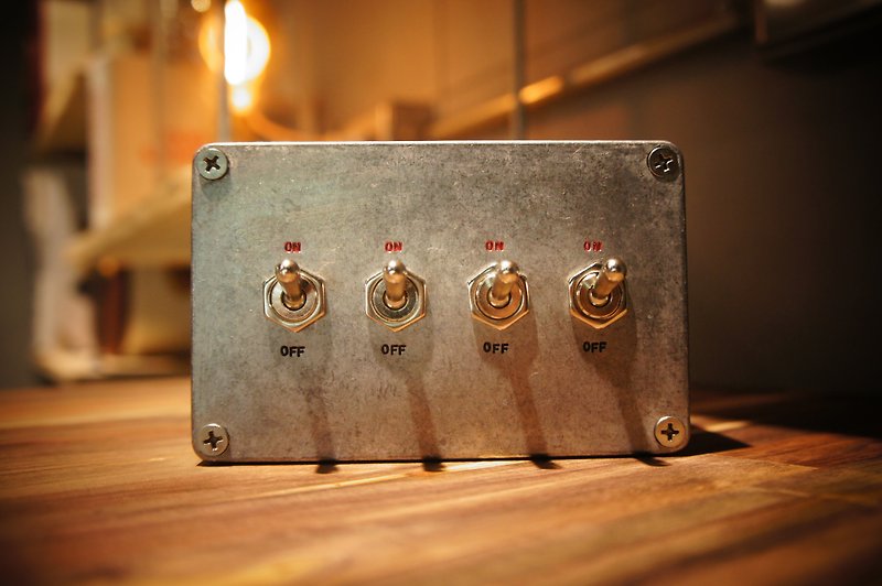 Edison-industry retro/industrial style/LOFT/industrial switch/highest standard/quad - Lighting - Other Metals Gray