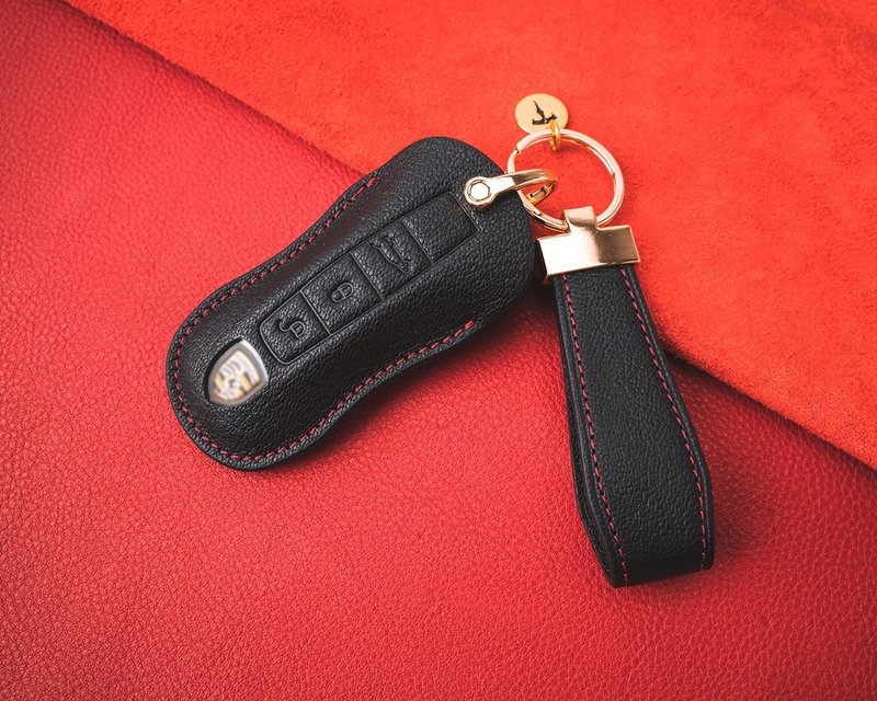 【春節版】保時捷 PORSCHE 970 Panamera Cayenne 718 汽車鑰匙包 - 鑰匙圈/鑰匙包 - 真皮 
