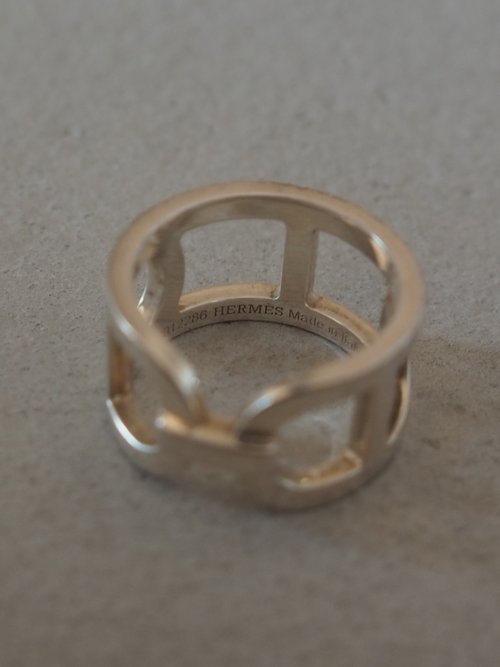 ★5F441エルメス リング 指輪 エヴァーシェーヌダンクル シルバー エルメス シルバー リング《エヴァー・シェーヌ・ダンクル》MM (HERMES