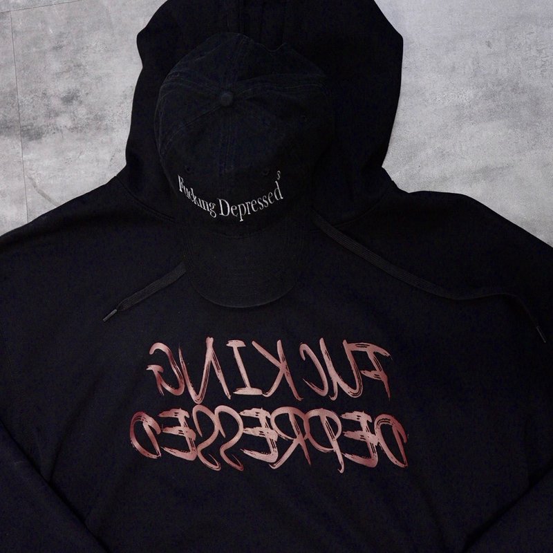 Fucking Depressed Hoodie by Anna hisbbuR - 帽T/大學T - 棉．麻 