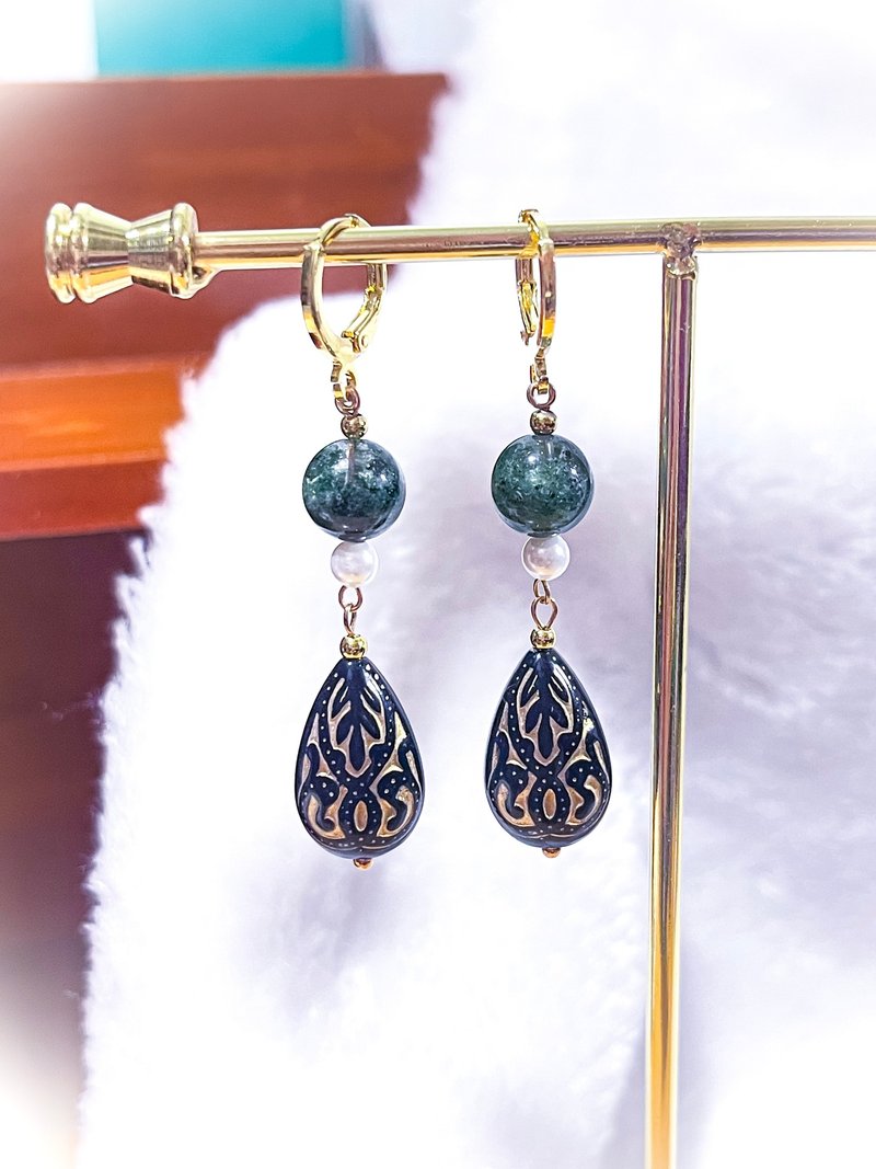 Green Ghost | 14K Gold Filled Crystal Earrings - Earrings & Clip-ons - Crystal Green