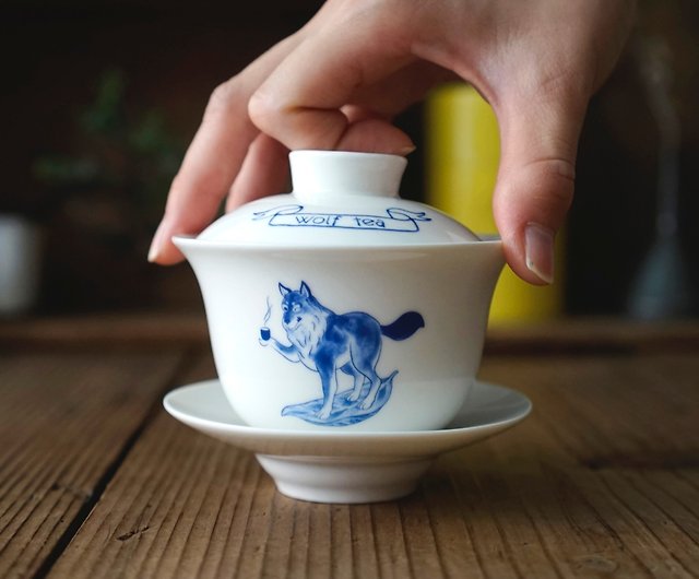 琅茶】3way オリジナル蓋碗 - ショップ 琅茶 Wolf Tea ウルフティー 