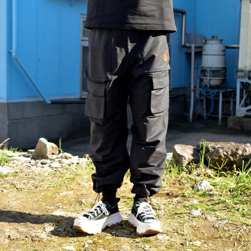 縮口工作長褲 - 男長褲/休閒褲 - 聚酯纖維 黑色