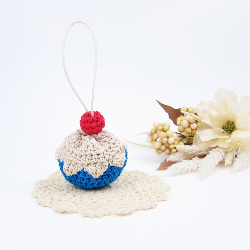 Mount Fuji three-dimensional shape sachet - กระเป๋าเครื่องสำอาง - ไฟเบอร์อื่นๆ สีน้ำเงิน