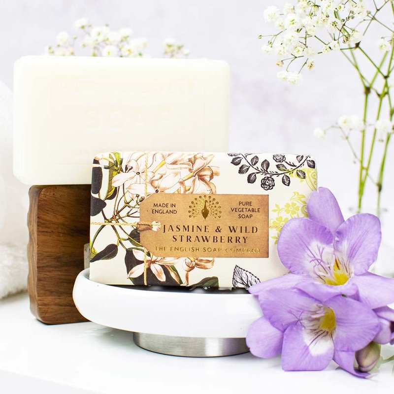 British Soap ESC 20th Anniversary Shea Butter Handmade Soap 2 Joined - Jasmine and Wild Strawberry - สบู่ - วัสดุอื่นๆ 