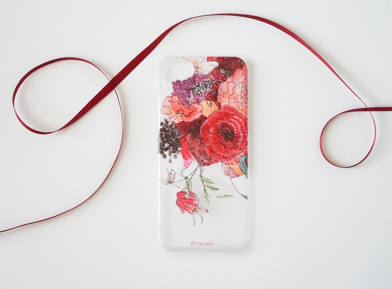 iPhone CASE | 秋 Burgundy Autumn - 手機殼/手機套 - 其他材質 透明