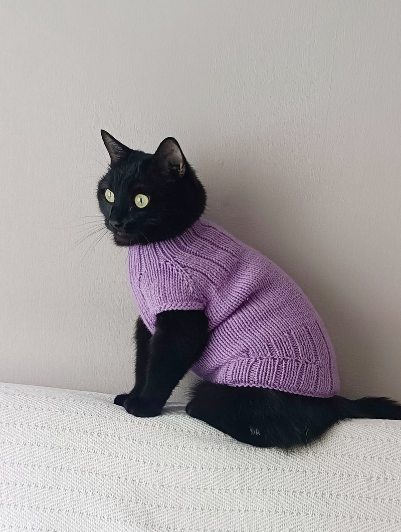 Cat sweater for cat Sphynx cat clothes for pets Dog sweater Knitting cat jumper - 寵物衣服 - 羊毛 