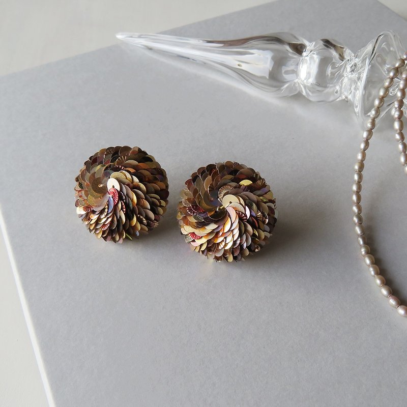 Sequin earrings gold mix - Earrings & Clip-ons - Other Materials Gold