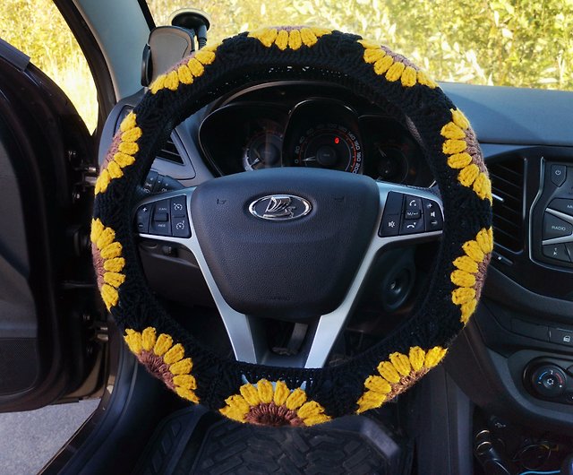 Sunflower Steering Wheel Cover
