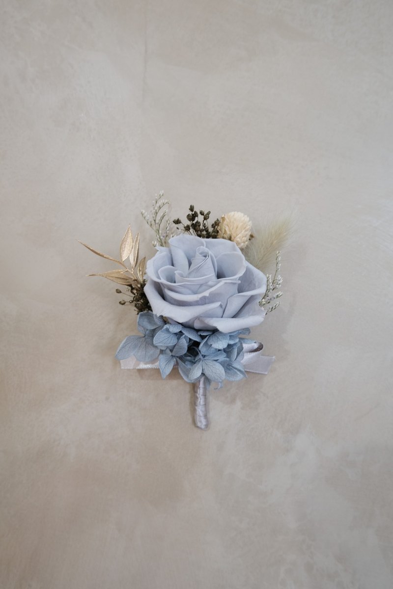 新郎/主婚人胸花【湖水】- 婚禮 / 永生花 - 胸花/手腕花 - 植物．花 藍色